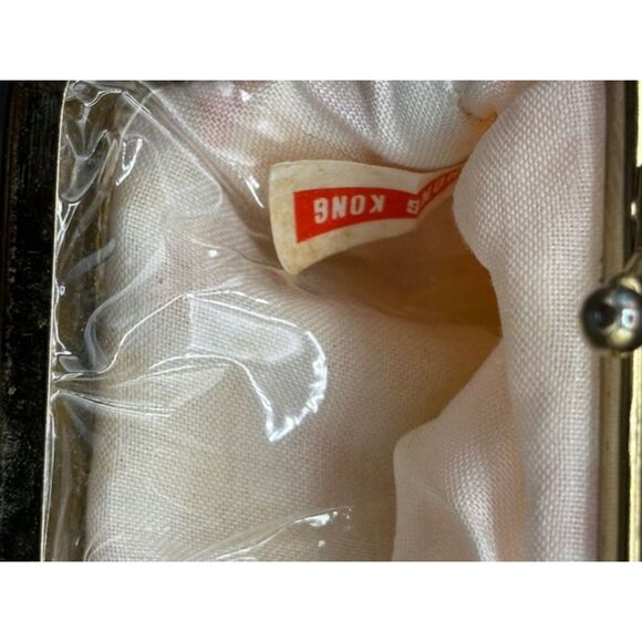 Vintage 50s Beaded Coin Change Purse Yellow Orange Hong Kong - Picture 4 of 5